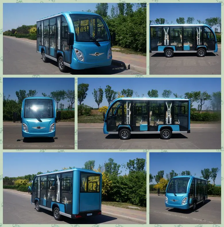 High Quality 11 Seats Electric Enclosed Sightseeing Bus with Ce Certificate