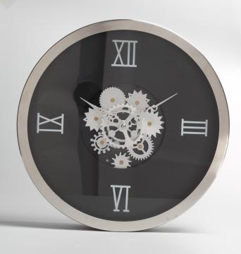 Metal Flower Gear Wall Clock