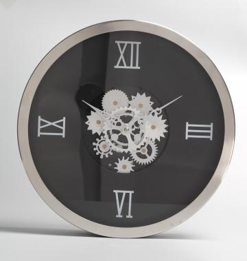 Metal Flower Gear Wall Clock