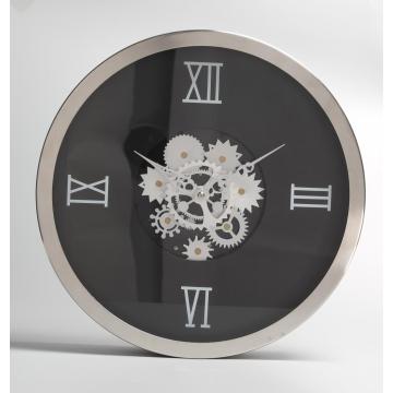 Metal Flower Gear Wall Clock