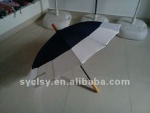 55*16k auto open pongee fabric metal shaft meet edge umbrella