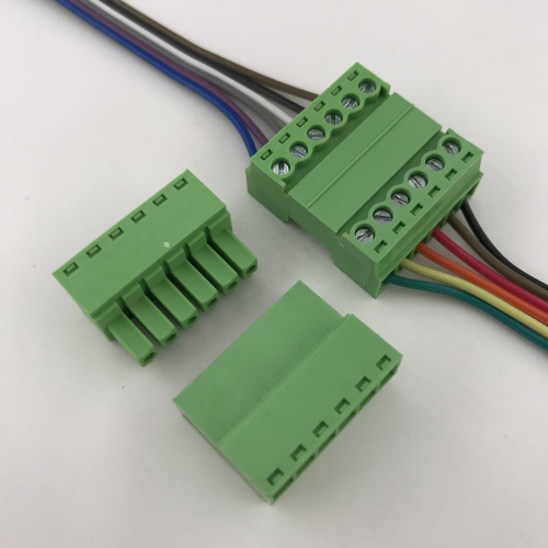6pin contacts of wire mounting plug-in terminal block