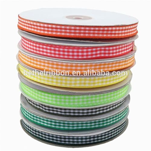 High quality plaid material Professional pull bow ribbon