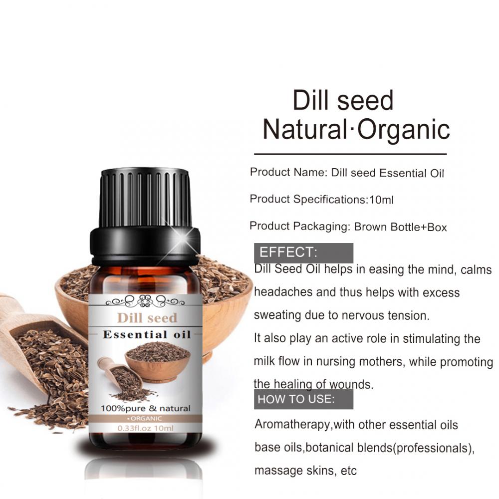 Aceite esencial de semilla de eneldo natural orgánico para uso de aromaterapia