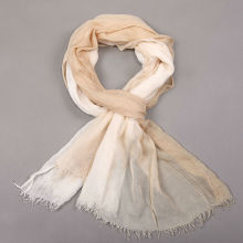 Beige to Ivory Ombre Scarf in Pure Modal Composition
