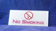 acrylic no smoking signboard