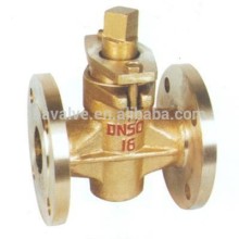 one-way flow medium temperature flange connection plug valve
