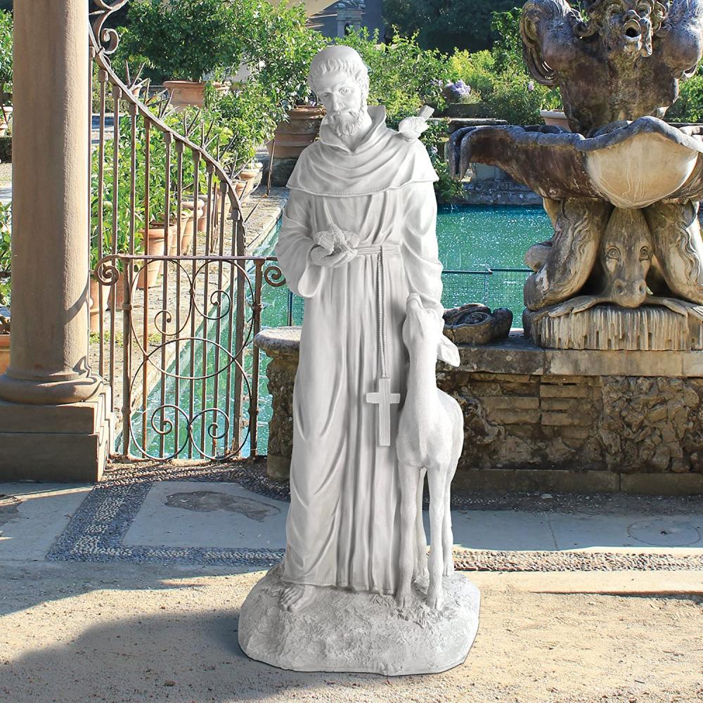 Patrono santo degli animali statue dell&#39;arredamento del giardino religioso