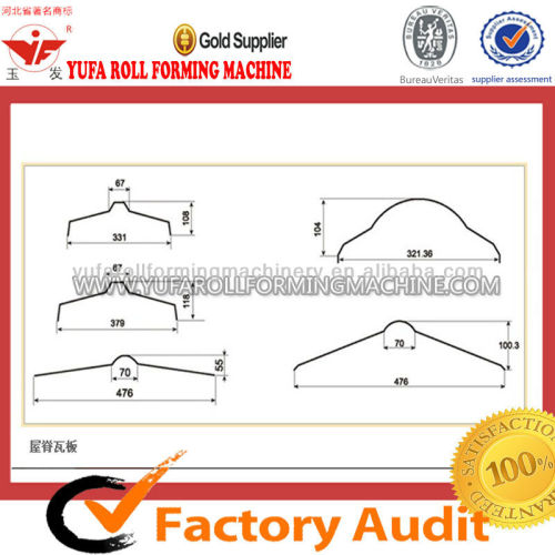 Sepenuhnya otomatis Ridge Course Tile Efisiensi Tinggi Roll Forming Machine