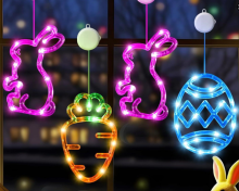 Easter Window Lights Decorations