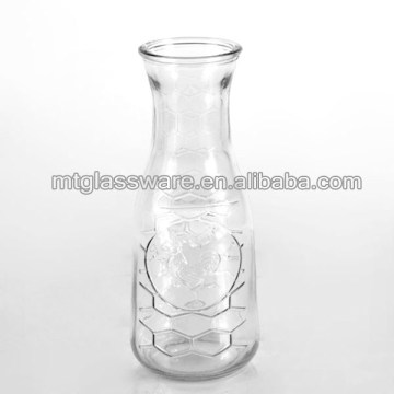 500ml embossing cock glass juice, milk ,water bottle