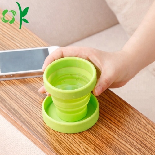 Tasse à thé pliable en silicone portable de haute qualité