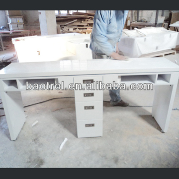 Customize artificial marble retail nail salon reception desk