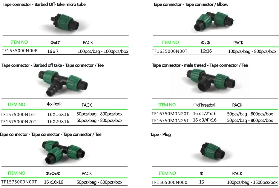 Barbed off-Take Tape Connection Male Thread Pipe Irrigation Valve for Agriculture /Garden Irrigation