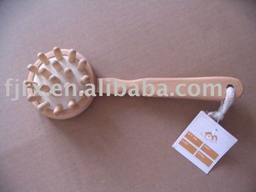 wooden brush massager