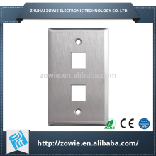Metal Keystone dual port faceplate