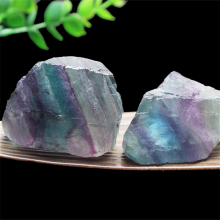 Natural Rainbow Fluorite Mineral Crystal Stone Violet Blue Powder Fluorite Block