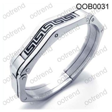 Classic elegant stainless steel bangle for woman ,classic patern print woman bangle