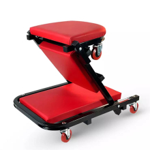 Adjustable 2-in-1 Folding Car Creeper Seat with 6 Swivel Casters