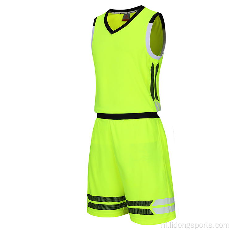 Sublimatie heren basketbaluniformen mouwloze top