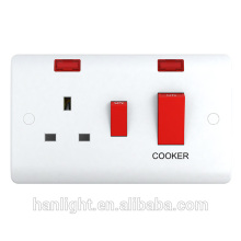 Professional 45A Cooker Control Unit Switch with Socket