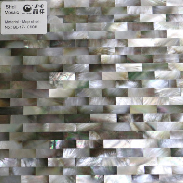 rectangle shape natural black mother of pearl shell mosaic,black lip pearl shell mosaic