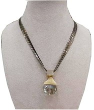 Statement Necklace, Crystal Glass Charm on Chains Jewelry Fashion Statement Necklace , Statement Necklace Wholesale PT2080