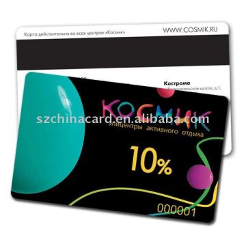 CMYK Printed Plastic PVC Magnetic loyalty Card