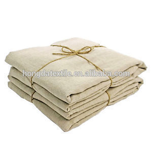 Stone washed linen bed sheet, natural linen 4pcs sheet set