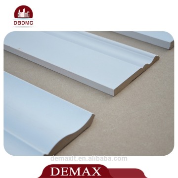 White Primed MDF baseboard Moulding