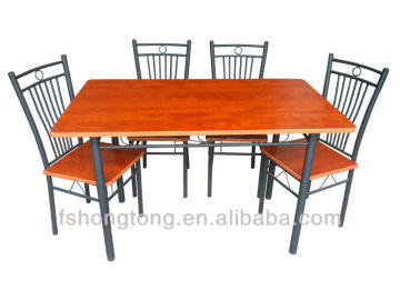 red cherry metal corner 5-piece dining set