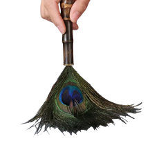 Premium Handmade Purple Bamboo Root Feather Duster - Traditional Bamboo Craft