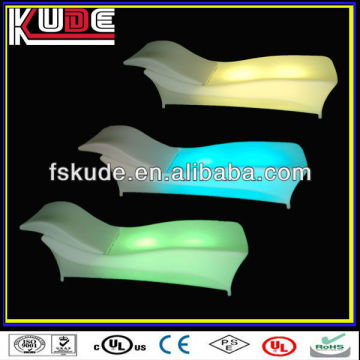 LED illuminated swing lounge chair outdoor plastic chaise lounge chairs