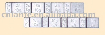 Zinc adhesive wheel weight