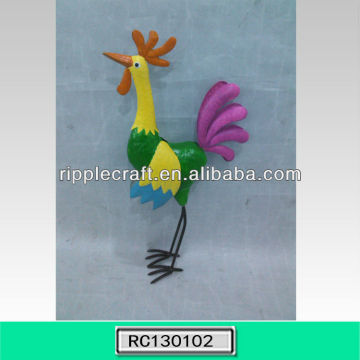 Beautiful Iron Decorative Rooster Figurine