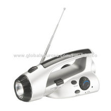 LED Dynamo Cranking Radio Flashlight