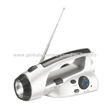 LED Dynamo Cranking Radio Flashlight