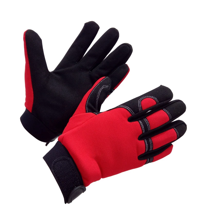 Synthetic Leather Padded Palm Mechanical Glove Hand Gloves