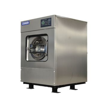 Stainless steel commercial clothes washer and dryer