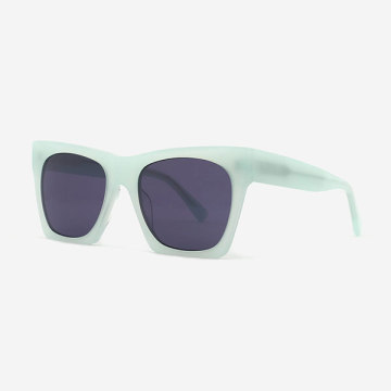 Rectangular Acetate Unisex Sunglasses