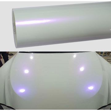 gloss pearl white purple car wrap vinyl