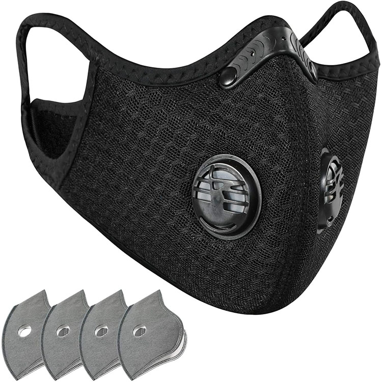 Nwa neoprene antiviral bisiklèt mask figi