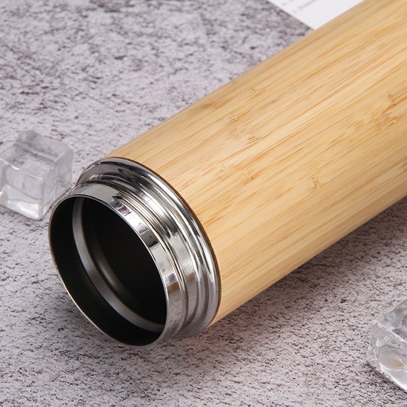 550ml Thermos Vacuum Flask Bottle with Bamboo Lid