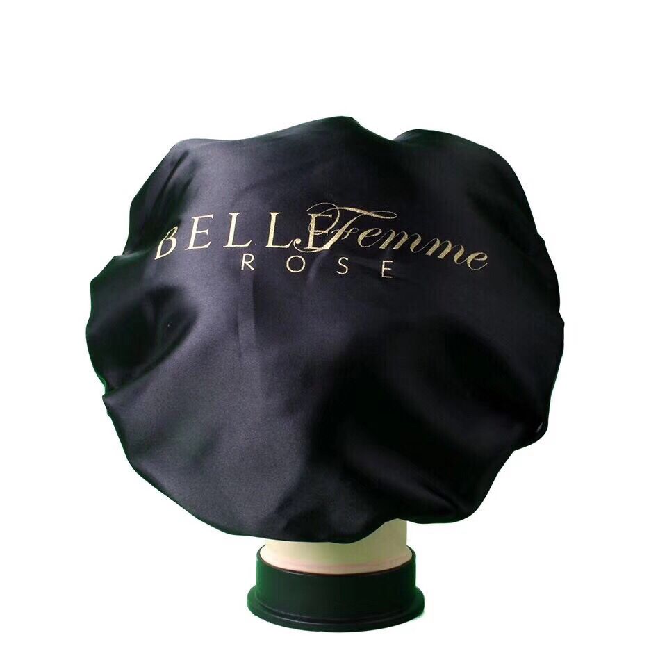 Fashion Custom Silk Satin Caps For Black Hair Extensions, Private Name Stay On Satin Edge Bonnet Womens Hair Wrap for Sleeping