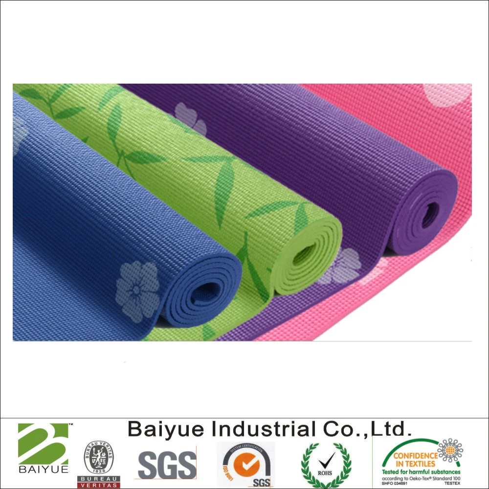 Printed PVC Anti Slip Yoga Mat for Exercise