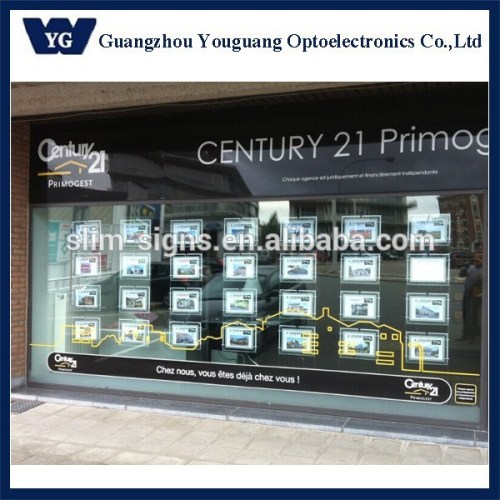 Double side LED acrylic displays, illuminated window displays