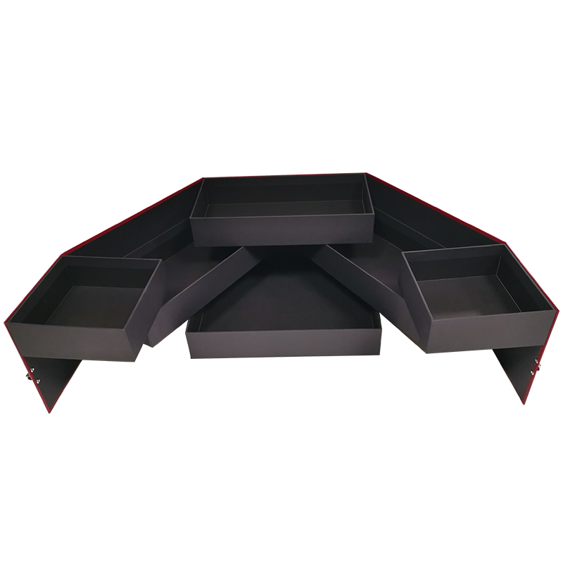Creative cosmetic paper box with 3 layers