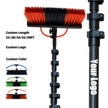 Qiyun New Product: Carbon Fibre 50FT Telescopic Water Fed Pole Window Cleaning System