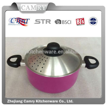 aluminium pasta pot with aluminium lid