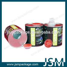 Custom made cylinder motor oil paper bottle